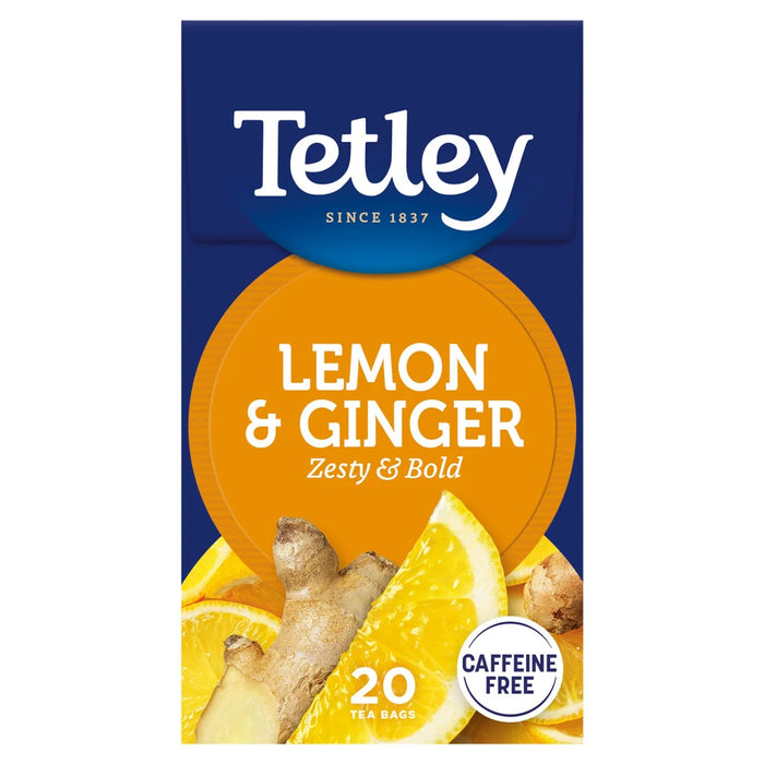 Tetley Herbal Zingy Lemon & Ginger Tea Bags 20 per pack