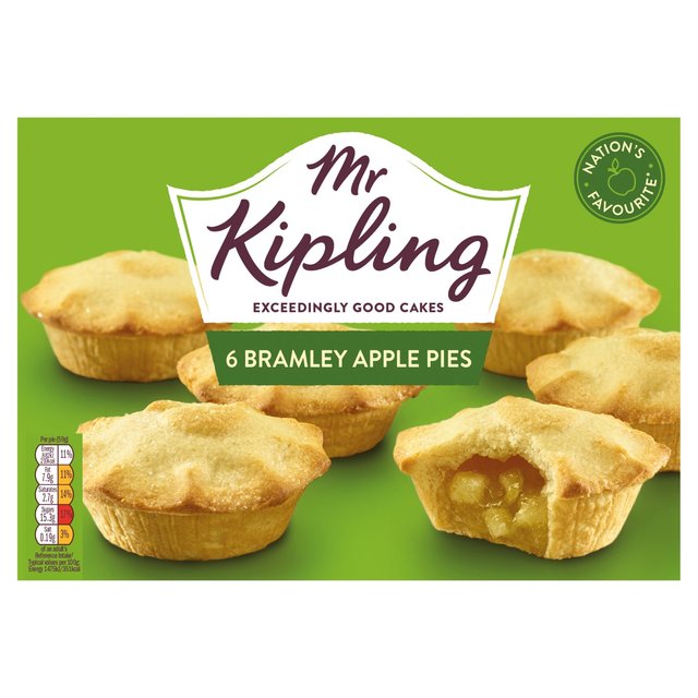 Mr Kipling Deep Bramley Apple Pies 6 pro Pack