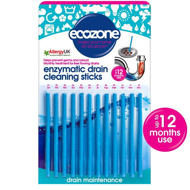 Ecozone Enzymatic Drain Nettaiteur Sticks 12 par paquet