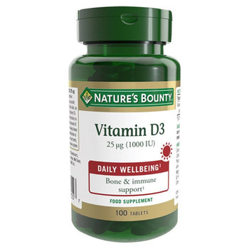 Nature's Bounty Vitamin D3 Compléments complémentaires 25UG 1000IU 100 par paquet