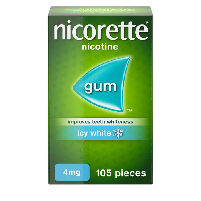 Nicorette Icy White Gum 4 mg 105 per pack