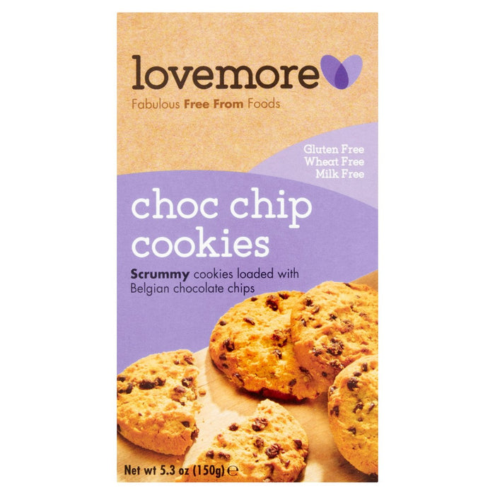 Lovemore exempt de biscuits aux pépites de chocolat 150g