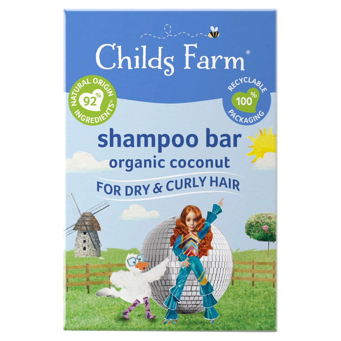 Childs Farm Kids Bar de champú de coco orgánico para cabello rizado 60g