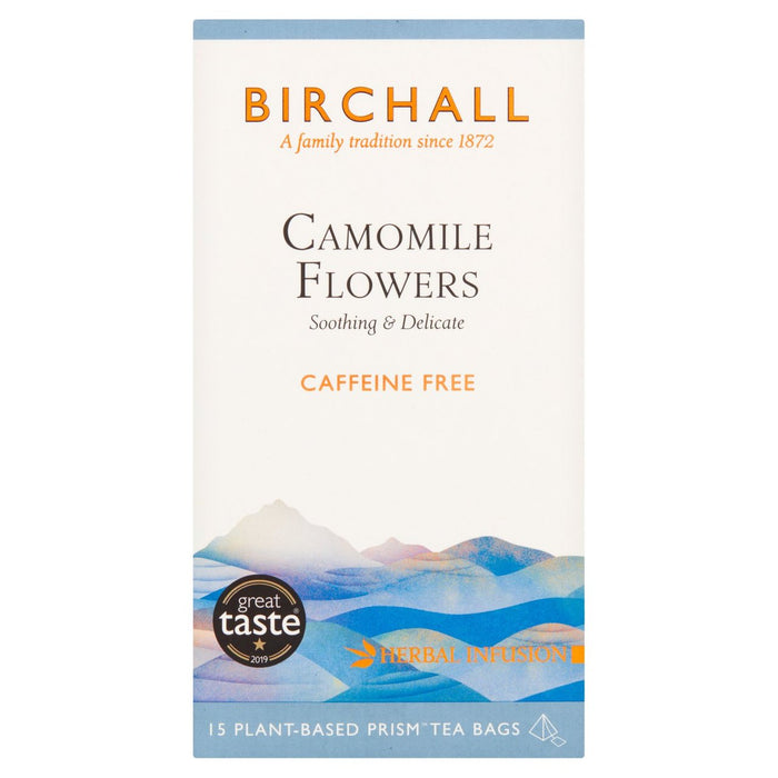 Birchall Camomile Flowers Bolsas de té 15 por paquete