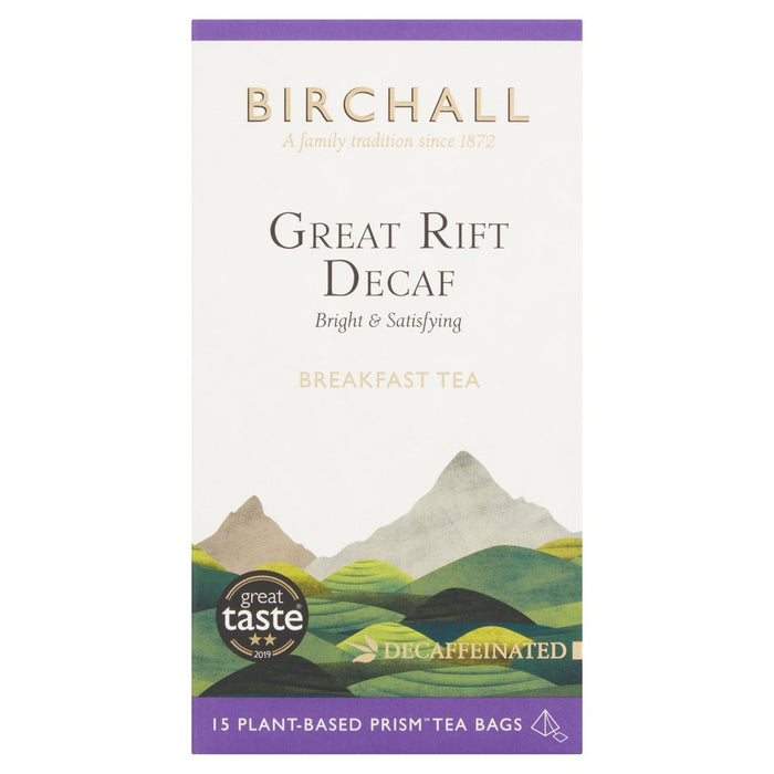 Birchall Great Rift Decaf 15 Prism Tea Bags 15 per pack