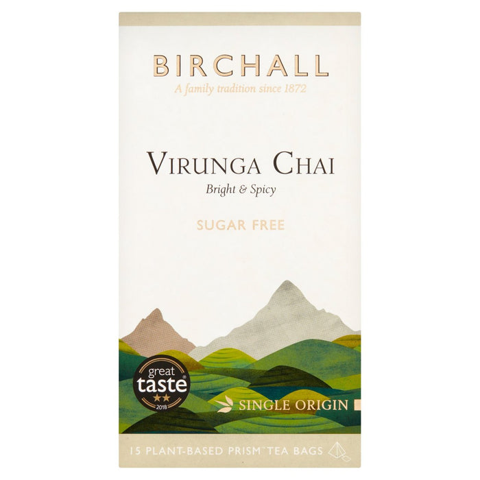 Birchall Virunga Chai 15 Prism Bolsas de té 15 por paquete