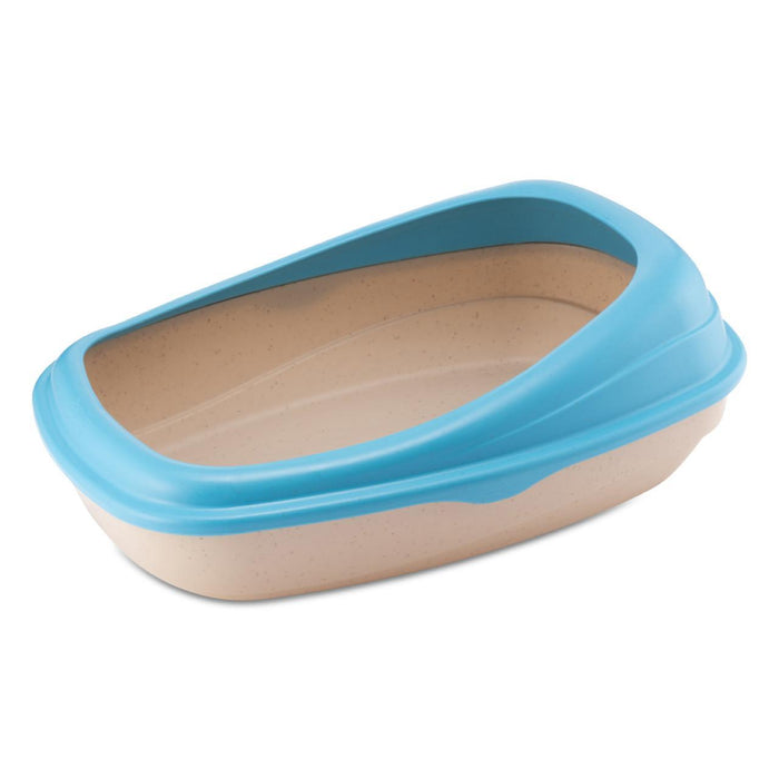 Beco Bamboo Kitten and Cat Litter Tray Blue