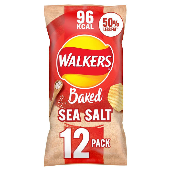 Walkers Baked Sea Salt Multipack Snacks 12 par paquet