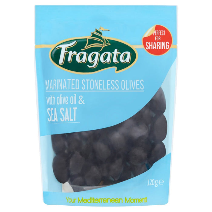 Fragata Olives noires marinées marinées avec du sel de mer 120g