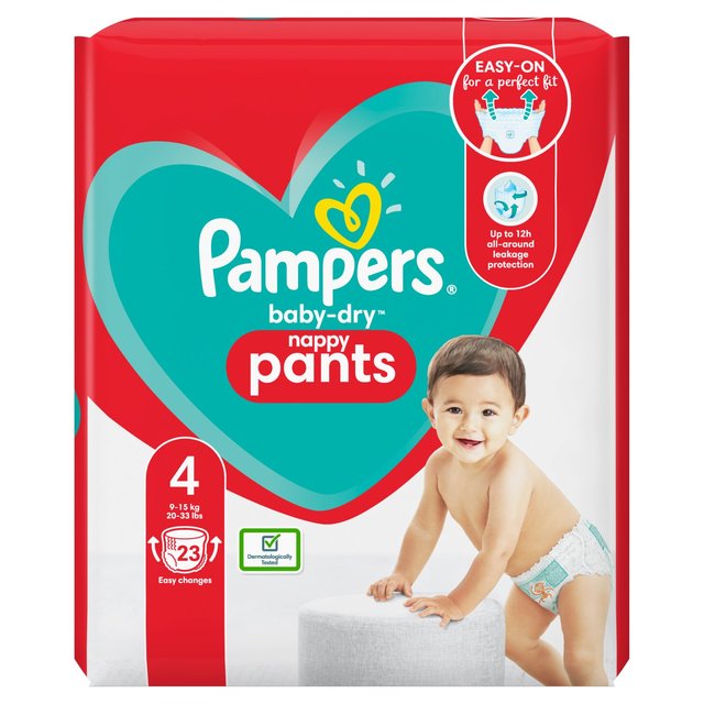 Pampers Baby Dry Pantal Taille 4 Essential Pack 23 par pack